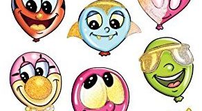 Avery Zweckform 53196 Kinder Sticker Luftballon Gesichter 24 Aufkleber