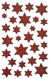 Avery Zweckform 52277 Weihnachtssticker Sterne (Glitzerfolie) 28 Aufkleber