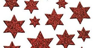 Avery Zweckform 52277 Weihnachtssticker Sterne (Glitzerfolie) 28 Aufkleber