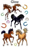Avery Zweckform 59253 Kinder Sticker Pferde (Leuchtmaterial) 12 Aufkleber