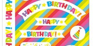 Susy Card 40014739 - STICKER "Happy Birthday", 1 Packung mit 3 Bogen