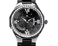 Stella Maris Damen-Armbanduhr Schwarz Analog Quarz Premium Keramik Diamanten - STM15Y4