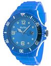 Nuvo - NU13H08 - Unisex Armbanduhr - Quartz - Analog - Blaues Zifferblatt - Blaues Armband aus Silikon - Modisch - Elegant - Sty