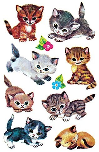 Avery Zweckform 4346 Kinder Sticker Katzen 30 Aufkleber