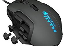 ROCCAT Nyth Modular MMO Gaming Laser-Maus (12000dpi, austauschbare Daumentasten und Seitenteile) grau-schwarz