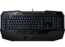 Roccat Isku Illuminated Gaming Tastatur (ES-Layout, blaue Tastenbeleuchtung, 36 Makrotasten inkl. 3 Thumbster-Tasten) schwarz