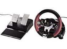 Hama Racing Wheel Thunder V5 Lenkrad fur PlayStation 3 und PC (Dual Vibration, mit Gas und Bremspedal, USB-Anschluss) PS3 Lenkra