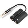 Sharkoon TRRS PMP35 Audio Combo Adapter (12 cm Kabel, geeignet fur PS4, Laptops, Notebooks, Smartphones) schwarz