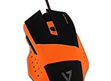 V7.GG GM110 Pro Gaming Maus (4000dpi, Multicolor LED, 6 Programmierbare Tasten) Orange