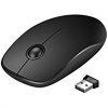 VicTsing Kabellose Mini Maus mit 2.4GHz Nano USB Empfanger, 1600dpi Wireless 4 Tasten Optische Mause fur Mac | Windows7-8-10-XP-