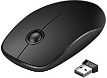 VicTsing Kabellose Mini Maus mit 2.4GHz Nano USB Empfanger, 1600dpi Wireless 4 Tasten Optische Mause fur Mac | Windows7-8-10-XP-