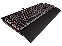 Corsair K70 LUX Mechanische Gaming Tastatur (Cherry MX Red, Rot LED Beleuchtung, QWERTZ) schwarz