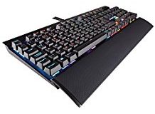 Corsair K70 RAPIDFIRE Mechanische Gaming Tastatur (Cherry MX Speed, Multi-Color RGB Beleuchtung, QWERTZ) schwarz