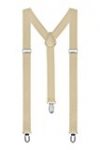 Autiga® Hosenträger Herren Damen Hosen Träger Y Form Style Clips Schmal Neon Bunt Farbig beige: Amazon.de: Bekleid