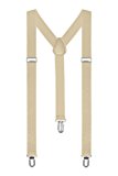 Autiga® Hosenträger Herren Damen Hosen Träger Y Form Style Clips Schmal Neon Bunt Farbig beige: Amazon.de: Bekleid