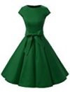 Dressystar Damen Vintage 50er Cap Sleeves Dot Einfarbig Rockabilly Swing Kleider: Amazon.de: Bekleidung