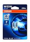 OSRAM Cool Blue Intense W5W, Halogen-Signallampe, Nummernschildbeleuchtung, Xenon-Look, 2825HCBI-02B, Doppelblister (2 Lampen):