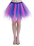 Dressystar Petticoats Minirock Kurz Unterrock Tutu Unregelmäßig Tüll Damen Mädchen Ballettrock Multi-Schich