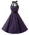 Dresstells Neckholder Rockabilly 50er Vintage Retro Kleid Petticoat Faltenrock: Amazon.de: Bekleidung