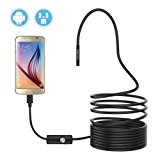 Usb Endoskop 5.5mm Pancellent 2 in 1 Wasserdicht Boreskop Inspektion Kamera Mit 6 Leds Und 3,5 Meter Schlange Kabel Usb - Adapte