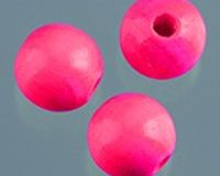EFCO 45-tlg. 8 mm Holz Perlen mit 23 mm Durchmesser Neon Loch, Bright Pink
