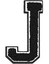 Urban Classics Aufnahbuchstaben UC Letter J, Schwarz, One size, UC008-00340-0050