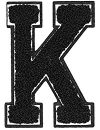 Urban Classics Aufnahbuchstaben UC Letter K, Schwarz, One size, UC008-00341-0050