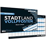 DENKRIESEN Stadt Land Vollpfosten Blue Edition - Erweiterung - Wissen-ist-Macht - Spielblock DIN-A3 Format 50 Blatt: Amazon.de: