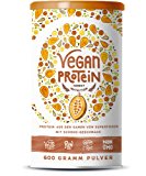 Vegan Protein (Schokolade) - Reis-, Hanf-, Soja-, Erbsen-, Chia-, Sonnenblumen- und K&uuml,rbiskernprotein + Kokosmilch, Superfo
