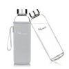 Ryaco Glasflasche Trinkflasche Classic 550ml BPA-frei Glasflasche f&uuml,r Unterwegs Sport Flasche Glas Flasche Water Bottle Was