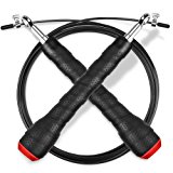 Springseil, Gritin 3M Stahlseil Jump Speed Rope seilspringen Profi Stahlkugellager leicht Verstellbare mit gem&uuml,tlich Griff