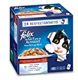 Felix So gut wie es aussieht in Gelee mit Huhn, Rind, Kaninchen, Lamm, Nassfutter f&uuml,r Katzen (4 x 24 x 100g Beutel): Amazon