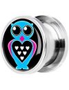 Kultpiercing Tunnel Chirurgenstahl Flesh Owl AMZ146