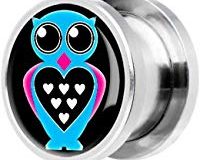 Kultpiercing Tunnel Chirurgenstahl Flesh Owl AMZ146