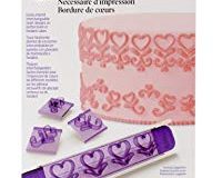 Wilton 19&nbsp,Herzen Grenze Design Press Set&nbsp,&ndash,&nbsp,Violett-Wei&szlig,