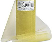 Expo Shiny Tulle Spool of 25-Yard, Gold