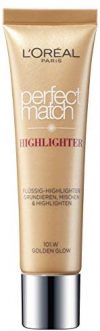 L'Oreal Paris Highlighter Make-Up&nbsp,Foundation Perfect Match 101.W Golden Glow, 1 St&uuml,ck