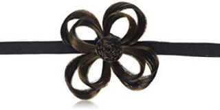 Love Hair Extensions Haar-Accessoire"Blume" mit elastischem Band Farbe 2-4 Gemischte dunkelbraunt&ouml,ne