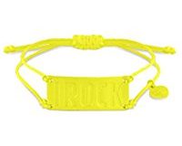 Ibiza Rocks Neon Gelb I Rock Large ID doppelte Kordel Verstellbare Armbands von 19&nbsp,cm