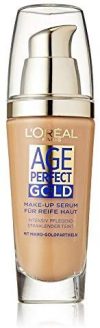 L'Or&eacute,al Paris Foundation Age Perfect Gold, 310 Rose Honey - deckendes Make Up mit Lifting Effekt f&uuml,r reife Haut, feu