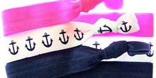 Twistband Haarb&auml,nder pink, wei&szlig,, blau, 1er Pack (1 x 3 St&uuml,ck)