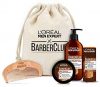 L'Oreal Men Expert Premium Barber Coffret im Stoffbeutel, 3-in-1 Bartshampoo (200 ml), Bart&ouml,l (30 ml), Bart Styling Pomade