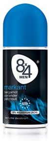 8x4 Men Deo Roll-On Markant, ohne Aluminium, 3er Pack (3 x 50 ml)