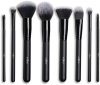 Make Up Pinsel Set Anjou 8pcs Professionelles Schminkpinsel Kosmetikpinsel Lidschatten Gesichtspinsel Eyeliner, schwarz, mit was