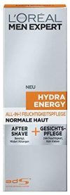 L'Or&eacute,al Men Expert Hydra Energy All-In-One Feuchtigkeitspflege, 1er Pack (1 x 75 ml)