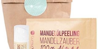 Deluxe Wellness Pflegeset bestehend aus 100% nat&uuml,rlichem 3in1 Creme &Ouml,l K&ouml,rper Peeling mit Mandel&ouml,l (250g) &