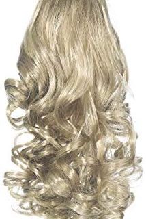 Love Hair Extensions Kunsthaar-Pferdeschwanz Curly mit Kordelzug 30,5&nbsp,cm, 18-22 Ash Blonde-Beach Blonde