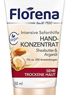 Florena Hand-Konzentrat mit Sheabutter und Argan&ouml,l, Vegan, 1er Pack (1 x 50 ml)