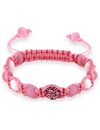 Kristall Rosa Shamballa Perlen Armband Band Pink, 18 cm