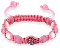 Kristall Rosa Shamballa Perlen Armband Band Pink, 18 cm